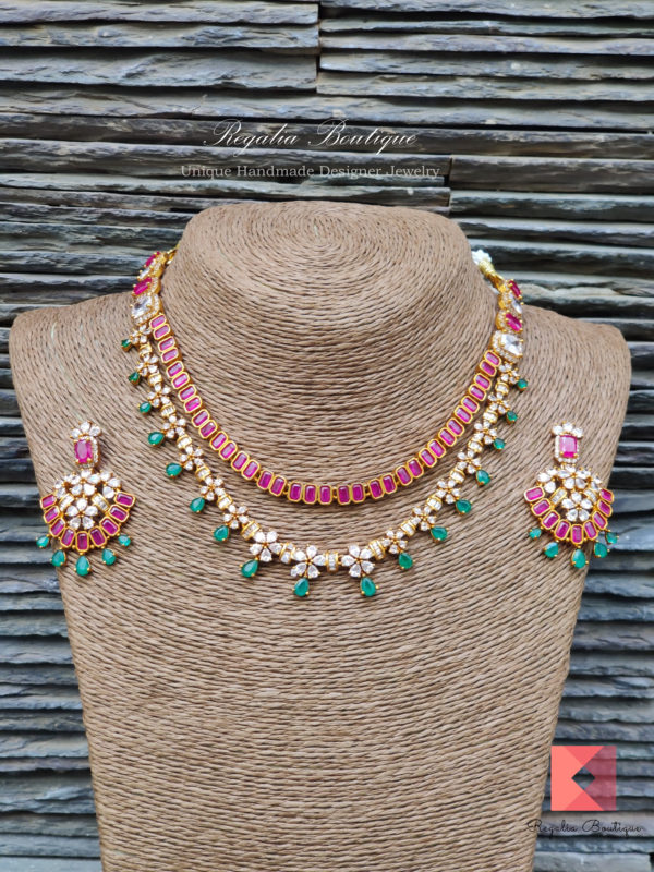 Layered Stone Necklace Set