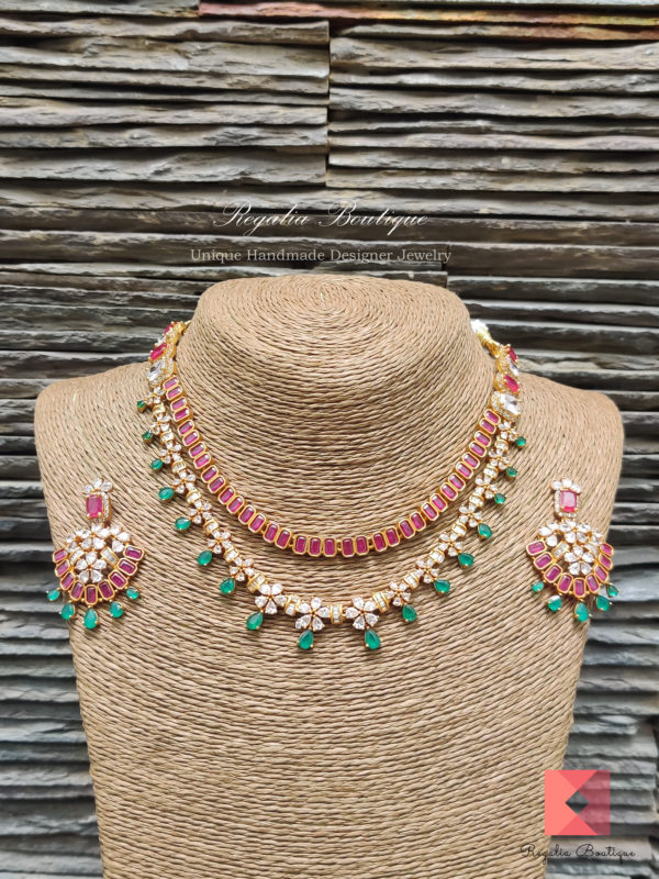 Dual Layered Haram Necklace Set