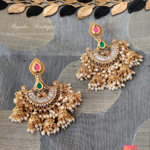 Chaandhbalis with Jhumkas