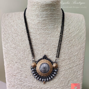 Dual Tone German Silver Pendant Mangalsutra