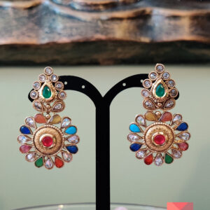 Antique Navrathna Earring