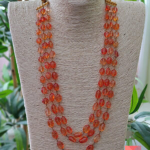 Orange Multi-layered Necklace