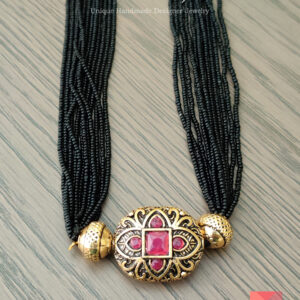 Antique Charms Blackbeads Necklace