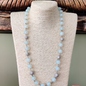 Unique Opaque Blue Necklace