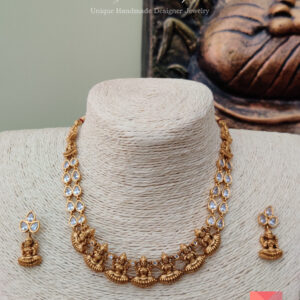 Goddess Lakshmi Motif Necklace Set