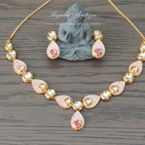 Pastel Kundan Necklace Set