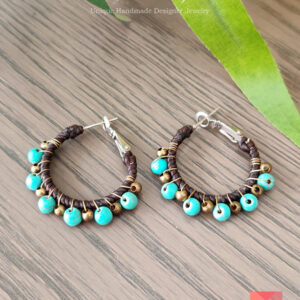 Turquoise Hoops