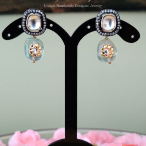 Pale Green Kundan Earring