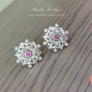 Silver Snowflake Studs