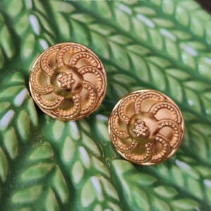 Plain Antique Gold Studs