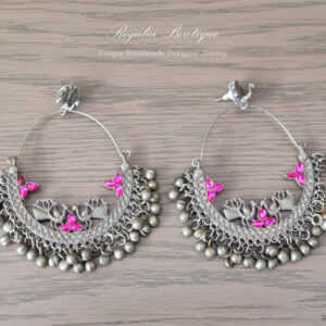 Oxy Peacock Loop Earrings