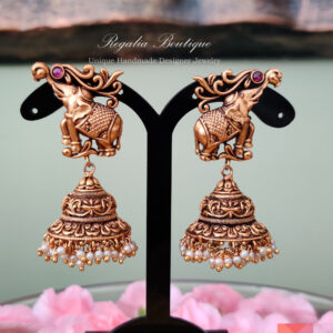 Elephant Antique Jhumkas