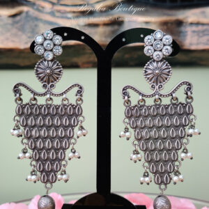 Triangle German Silver Earrings