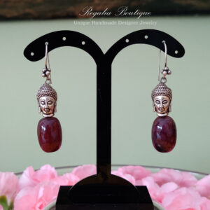 German Silver Buddha Earrings