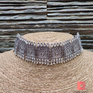 German Silver Peacock Choker Set