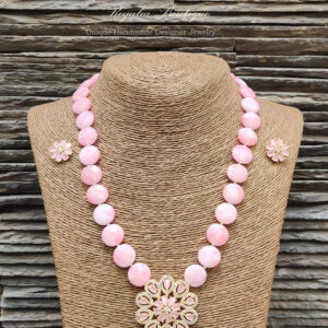 Rose Semi-precious Bead Necklace Set
