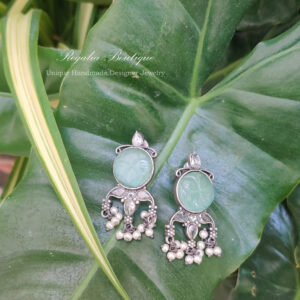 Pastel Mint Zircon Studs