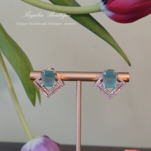 Mint Zircon Diamond Studs