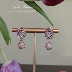 Zircon Ball Drop Earrings