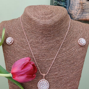 Zircon Pendant Rosegold Necklace