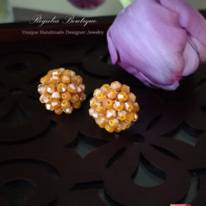 Mustard Crystal Studs