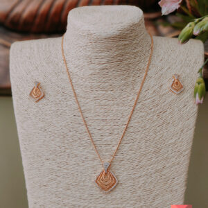 Diamond CZ Pendant Set