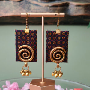 Brass Fabric Earrings
