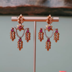 Zircon Antique Gardenia Earrings