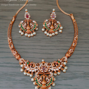 Antique 3D Peacock Necklace Set