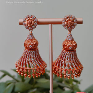 Geometric Floral Jhumkas