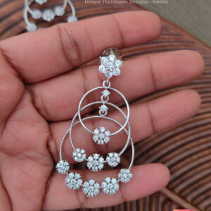 Zircon Layered Ring Earrings