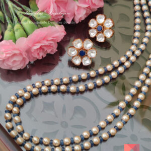 Dual-line Pearl Necklace Set