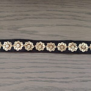 Black Gold Flower Hip Belt