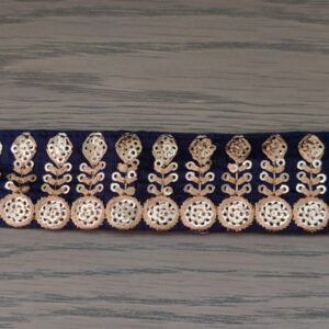 Navy Gold Embroidered Hip Belt