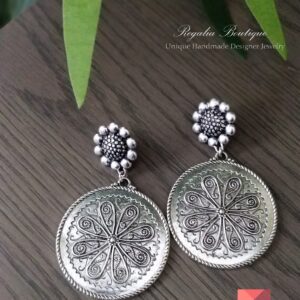 Round Floral Earrings