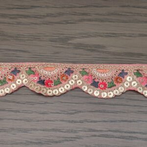 Pink Floral Embroidered Hip Belt