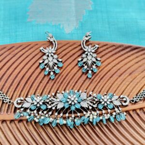Zircon Blue Beryl Necklace Set