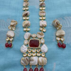 Baroque Pearl Kundan Necklace Set