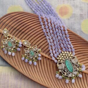 Victorian Tourmaline Lavender Necklace Set