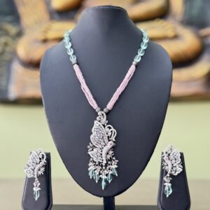 Butterfly Motif Bead Necklace Set