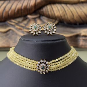 Yellow Beads Antique Choker Set
