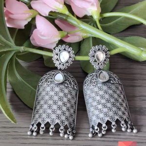 Silver Look-alike Mirror Earrings