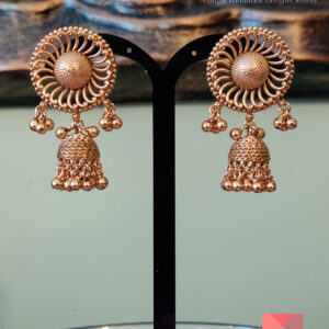 Designer Round Stud Jhumkas
