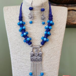 Ink Blue Necklace Set