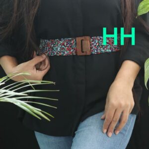 Stretchable Multicolour Beaded Hip Belt