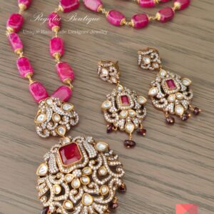 Victorian Magenta Necklace Set