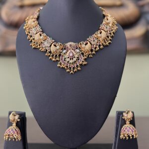 Floral Peacock Regal Choker Set