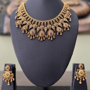 Royal Kundan Cascade Necklace Set