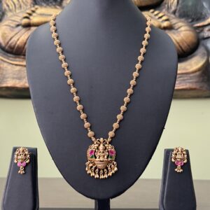 Simple and Elegant Lakshmi Pendant Set