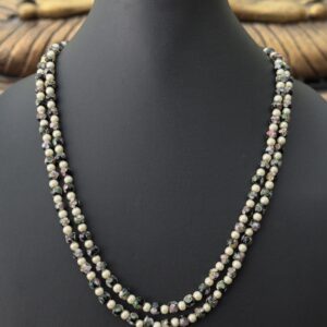 Pearl Enamel Floral Art Layered Necklace